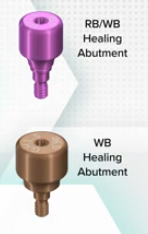 An Infographic image highlighting when the RB/WB healing abutment 