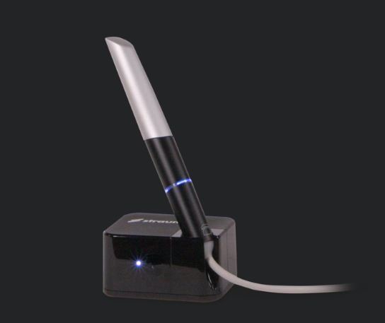 A pen with a light attached to a black box, located in Atlanta, GA.